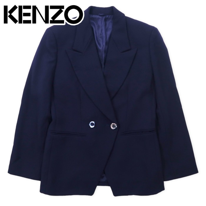 KENZO 80年代 オールド ダブル テーラードジャケット M ネイビー