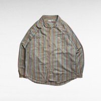 【80's】【USA製】 ゲス XL ストライプ 開襟シャツ 長袖 | Vintage.City 古着屋、古着コーデ情報を発信