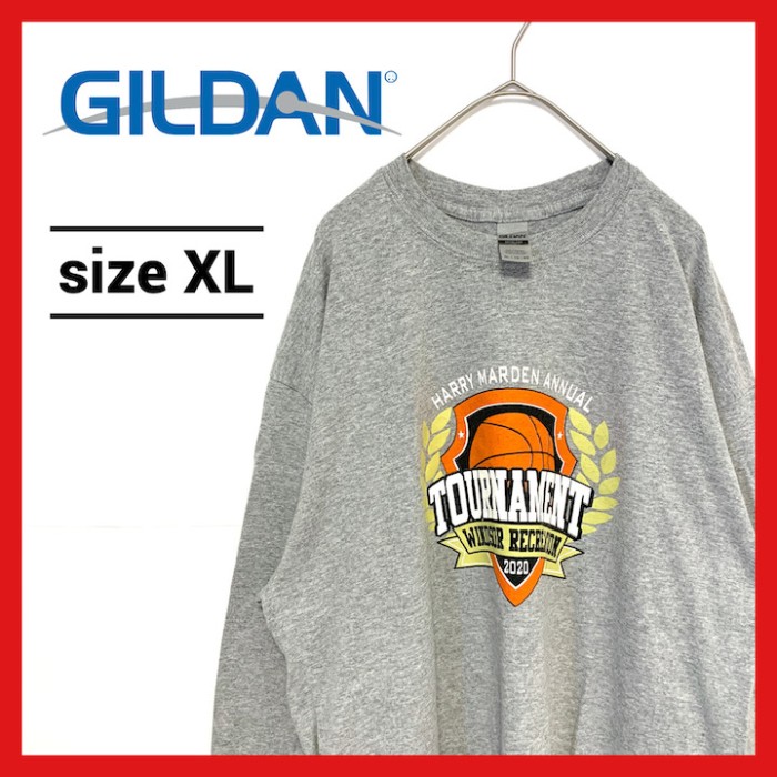 90s 古着 ギルダン ロンT バスケットボール オーバーサイズ XL