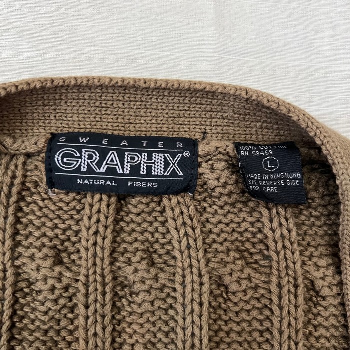 90’s GRAPHIX コットンカーディガン ローゲージセーター ニット 古着 fc-941 | Vintage.City 古着屋、古着コーデ情報を発信
