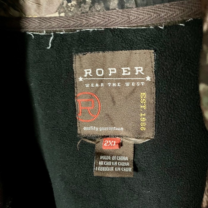 ROPER ジップアップ トラックジャケット 木柄 | Vintage.City 古着屋、古着コーデ情報を発信