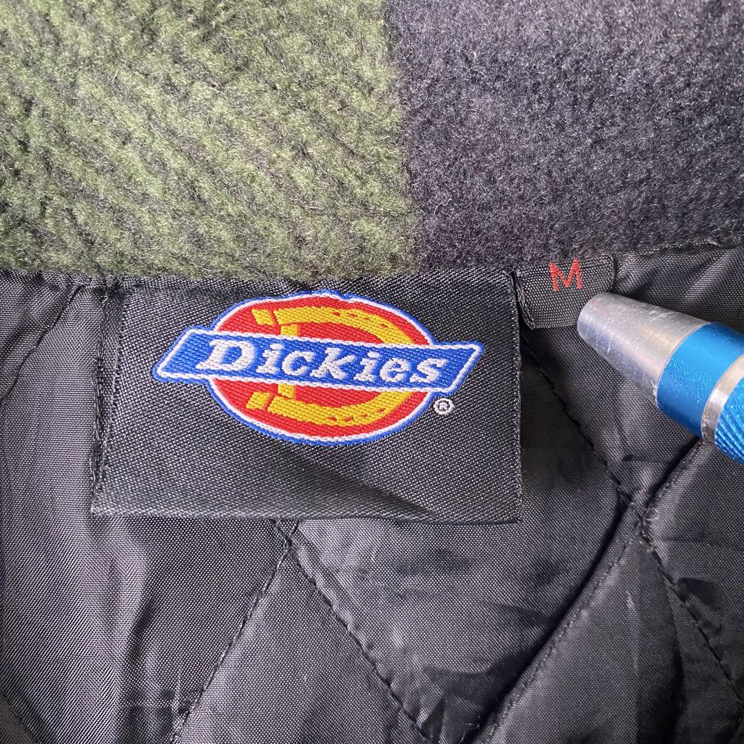 Dickies 中綿 フリース ジャケット バッファローチェック 緑 S2210