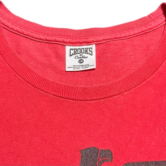 Crooks & Castles ロゴプリントTシャツ レッド Lサイズ | Vintage.City 빈티지숍, 빈티지 코디 정보
