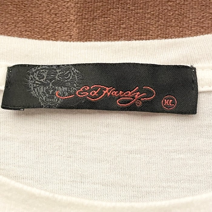 MADE IN MEXICO製 Ed Hardy ラインストーン付きプリントTシャツ ホワイト XLサイズ | Vintage.City 古着屋、古着コーデ情報を発信