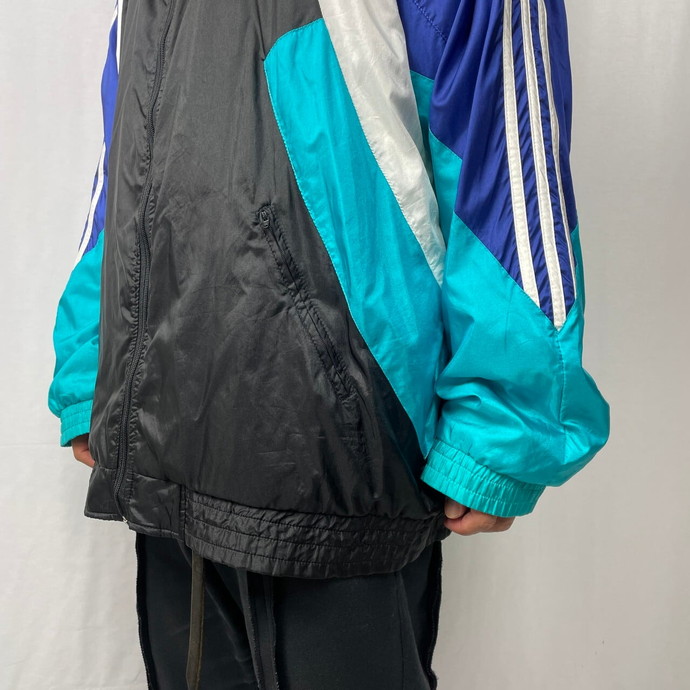 80年代 adidas アディダス ナイロン トラックジャケット メンズXL相当