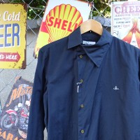 ヴィヴィアンウエストウッド デザインシャツ サイズ46 ネイビー 日本製 刺繍 8693 | Vintage.City 古着屋、古着コーデ情報を発信