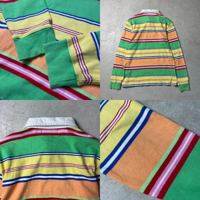 Polo by Ralph Lauren ポロバイラルフローレン ボーダー ラガーシャツ メンズM | Vintage.City 古着屋、古着コーデ情報を発信