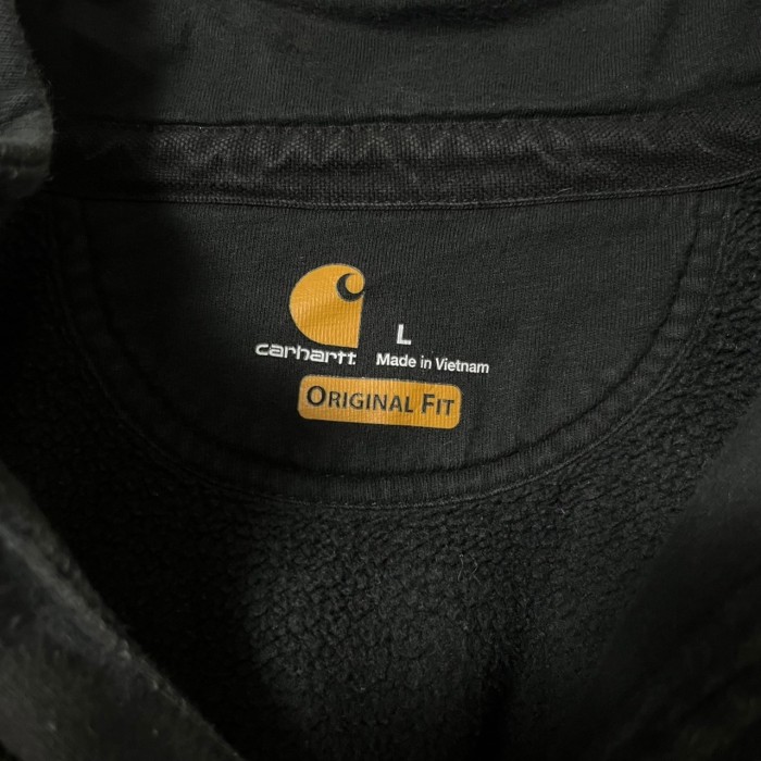 carhartt カーハート パーカー L 刺繍ロゴ ハーフジップ 企業ロゴ