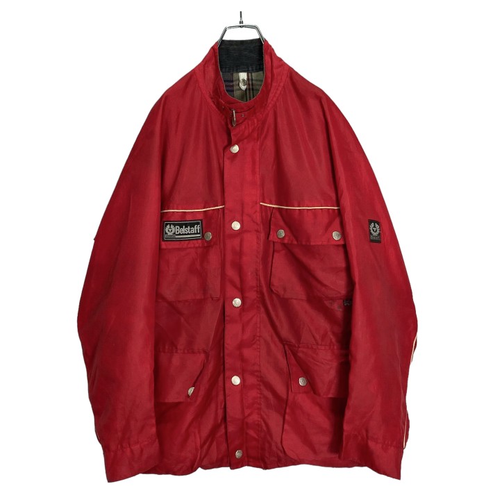 90-00s Belstaff red nylon motorcycle jacket | Vintage.City 빈티지숍, 빈티지 코디 정보