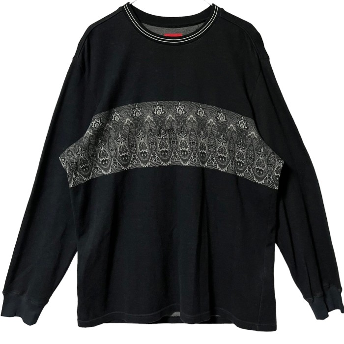 【美品】シュプリーム　ワンポイント刺繍ロゴ入りニット　セーター　人気Lサイズ.古着屋KenKen