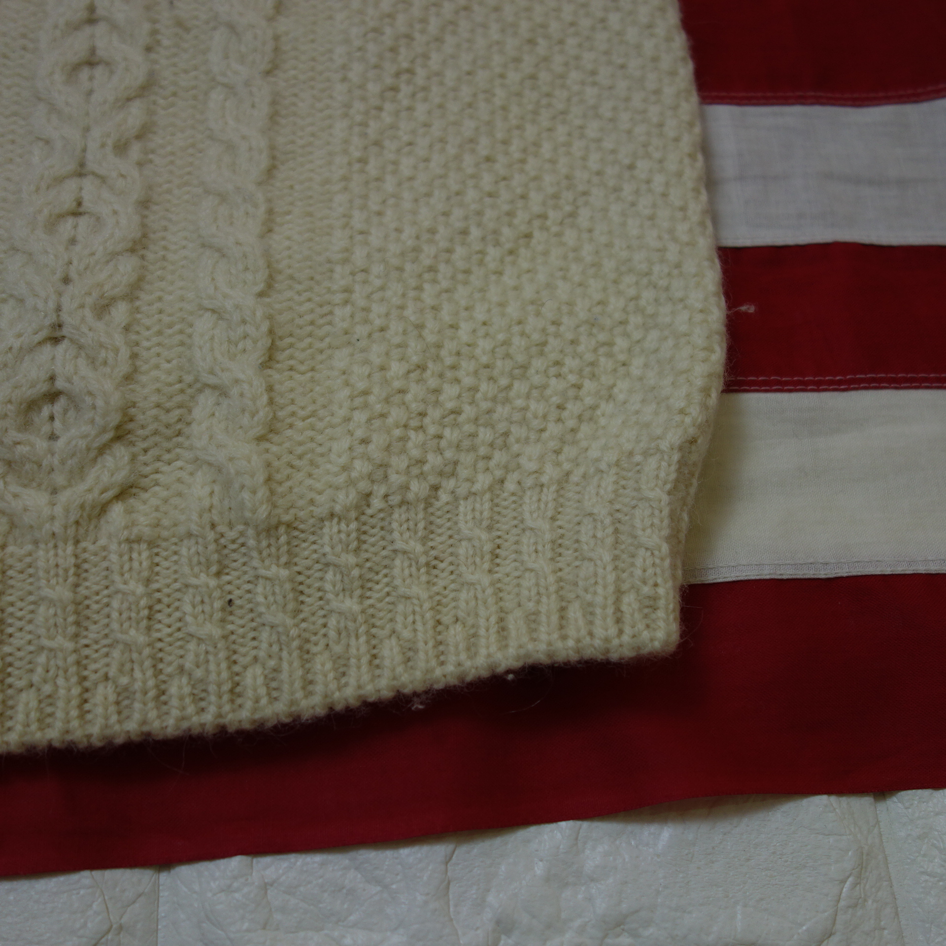 70's～ 【IRELAND製】 L.L.Bean(エルエルビーン) Fisherman Wool Knit