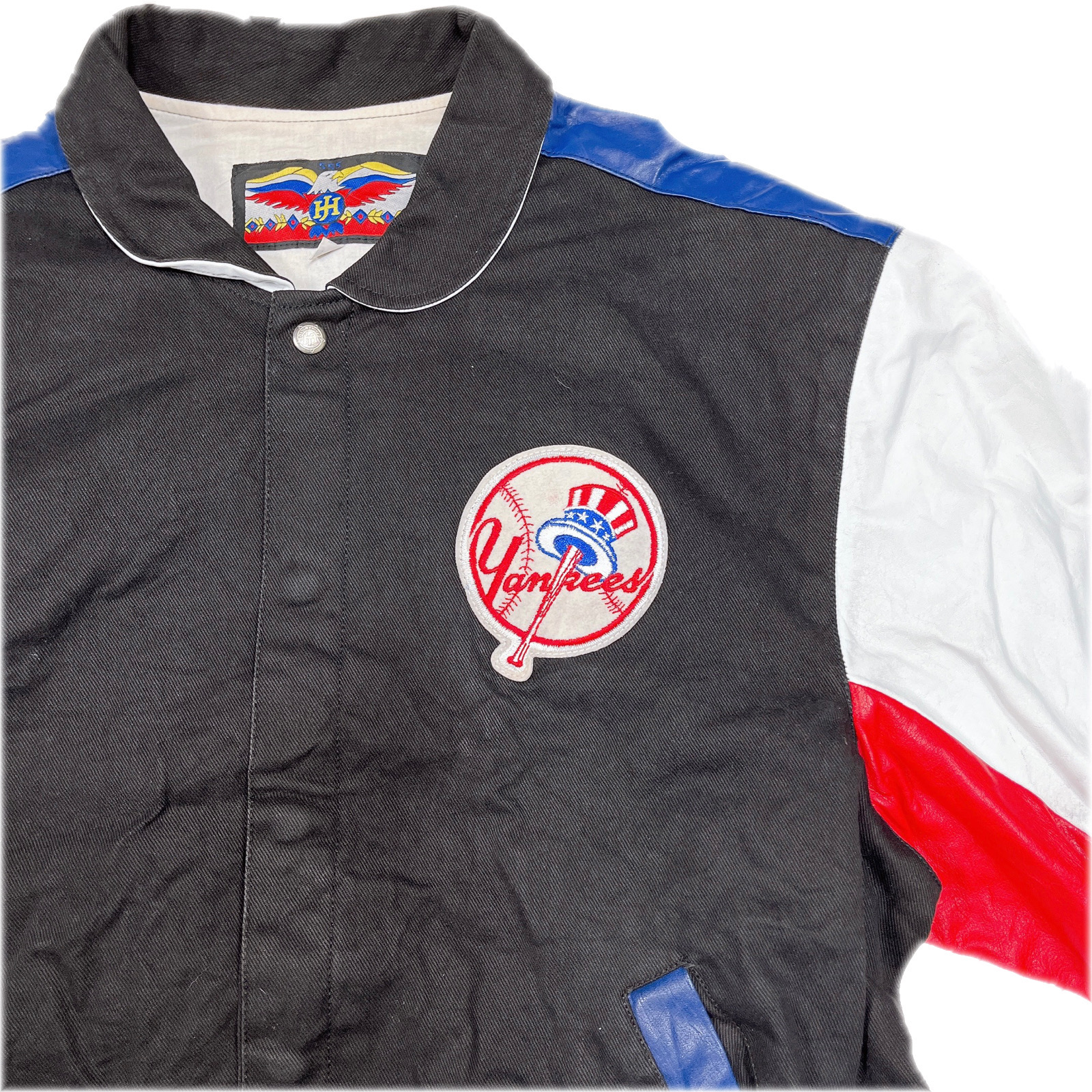 Lsize MLB New York Yankees leather jack素材本革