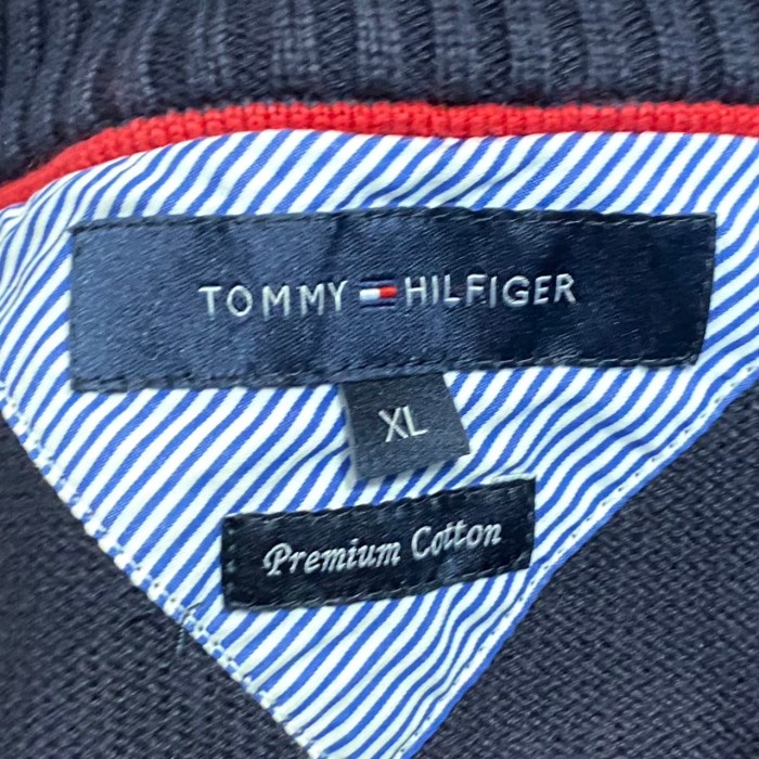 トミーヒルフィガー　TOMMY HILFGER　メンズ　トップス　長袖　フルジップ　カーディガン　ロゴ刺繍　ネイビー | Vintage.City 古着屋、古着コーデ情報を発信