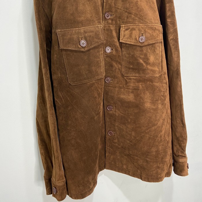 90s GAP オールドギャップ　スエードシャツジャケット　ブラウン　L | Vintage.City 古着屋、古着コーデ情報を発信