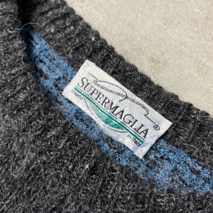イタリア製 SUPERMAGLIA 総柄 ニットセーター メンズXL相当 | Vintage.City
