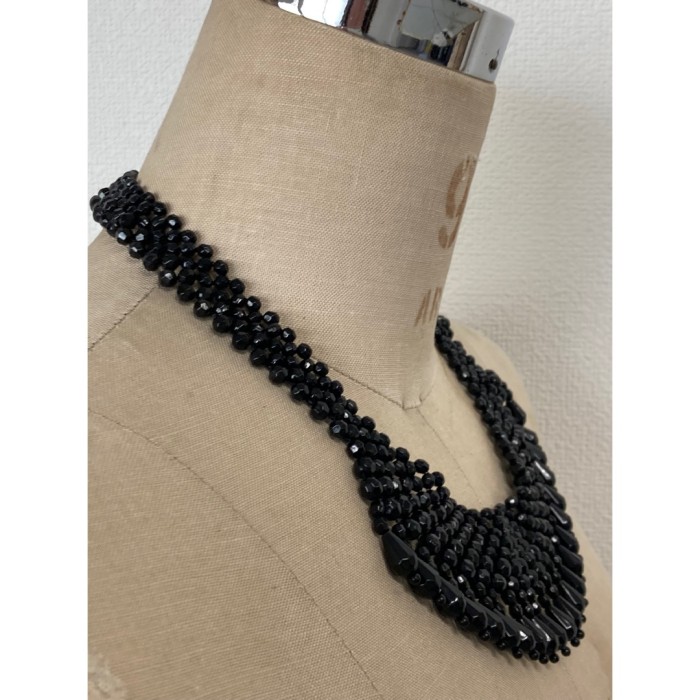 beads necklace / ビーズ ネックレス 黒 ブラック 大ぶり #1381 | Vintage.City 古着屋、古着コーデ情報を発信