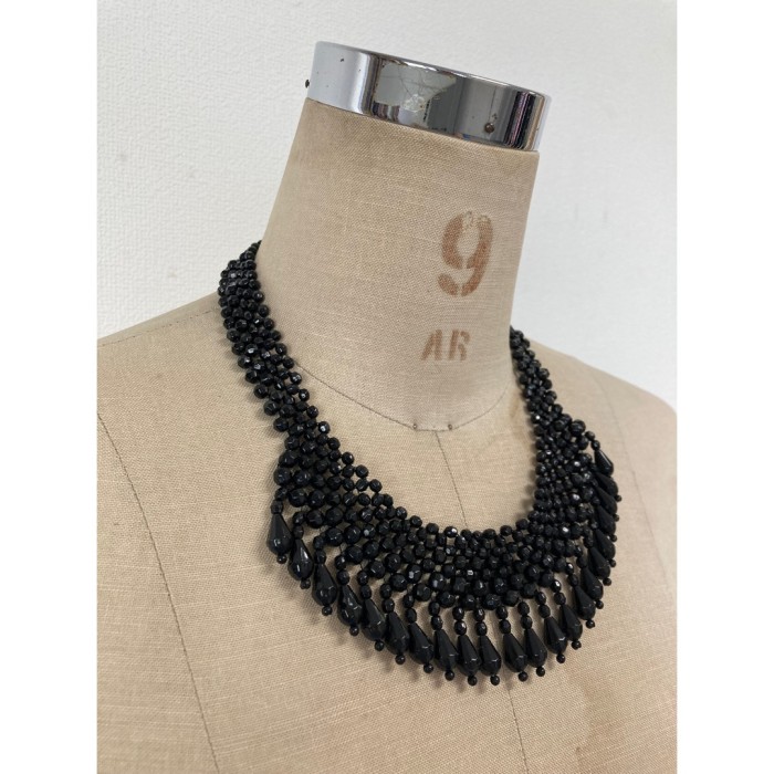beads necklace / ビーズ ネックレス 黒 ブラック 大ぶり #1381 | Vintage.City 古着屋、古着コーデ情報を発信