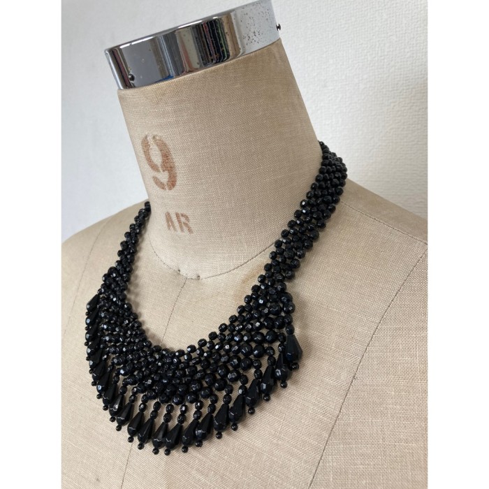 beads necklace / ビーズ ネックレス 黒 ブラック 大ぶり #1381 | Vintage.City Vintage Shops, Vintage Fashion Trends