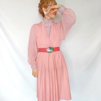 80sPinkColorDesignDress | Vintage.City 古着屋、古着コーデ情報を発信