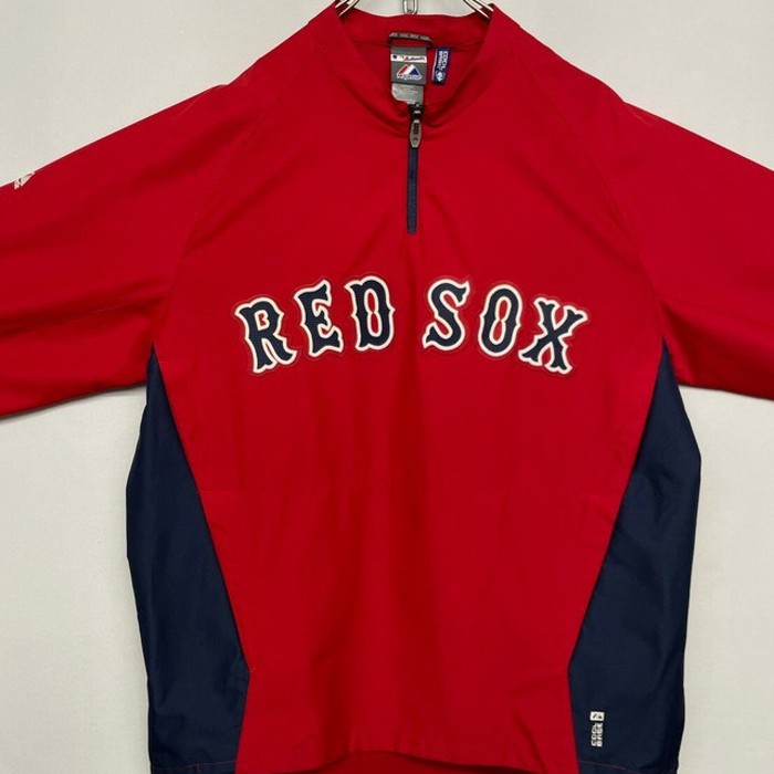“RED SOX” Half Zip Pullover Team Jacket | Vintage.City 빈티지숍, 빈티지 코디 정보