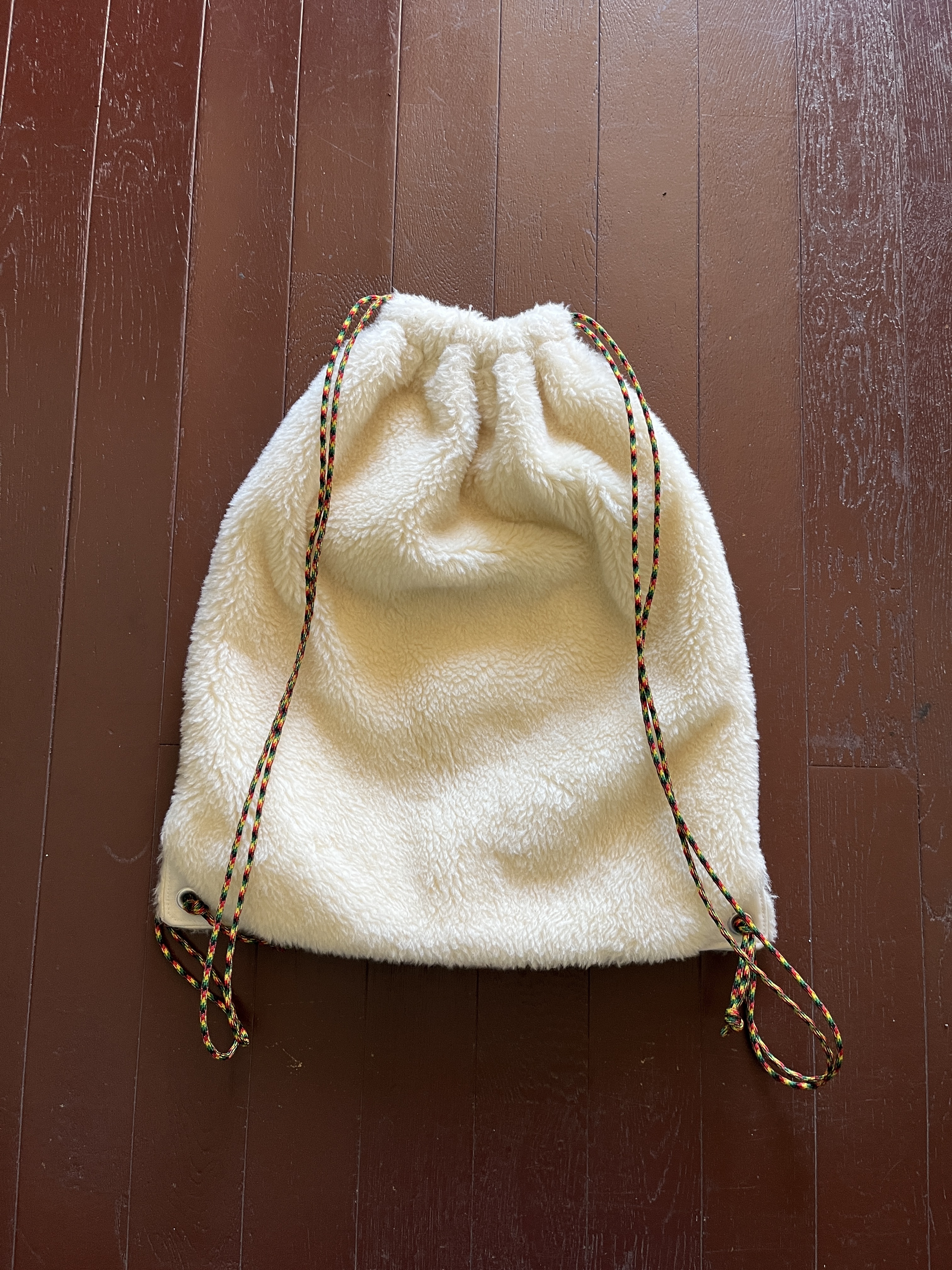 15AW LQQK STUDIO Hand-Made Wool Fleece Drawstring Bag ナップサック