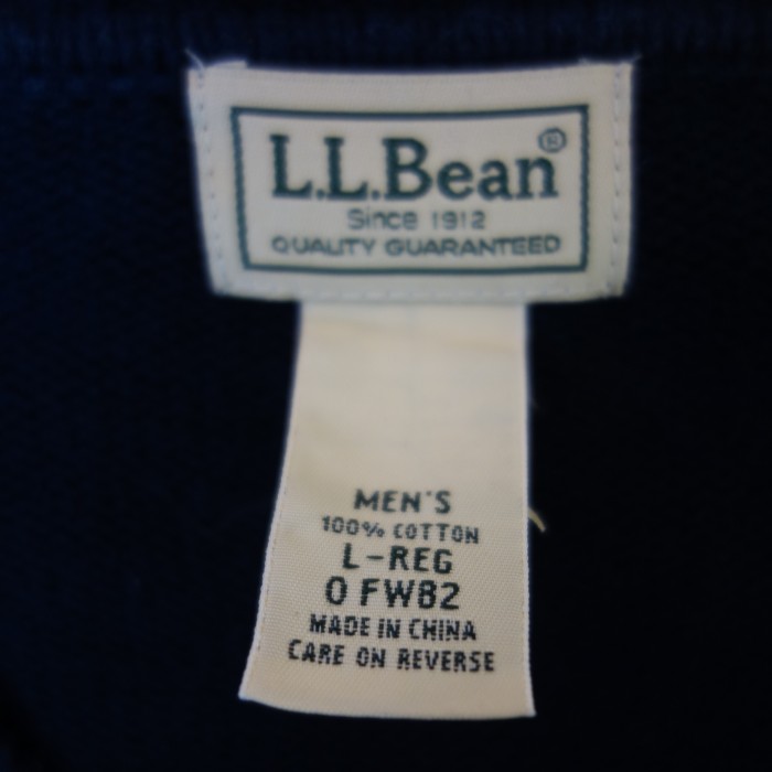 L.L.Bean(エルエルビーン) V-Neck Cotton Knit Vネック コットンニット セーター 紺 | Vintage.City 古着屋、古着コーデ情報を発信