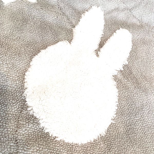 ミッフィー miffy ハーフケット グレー ブランケット 毛布 140×100