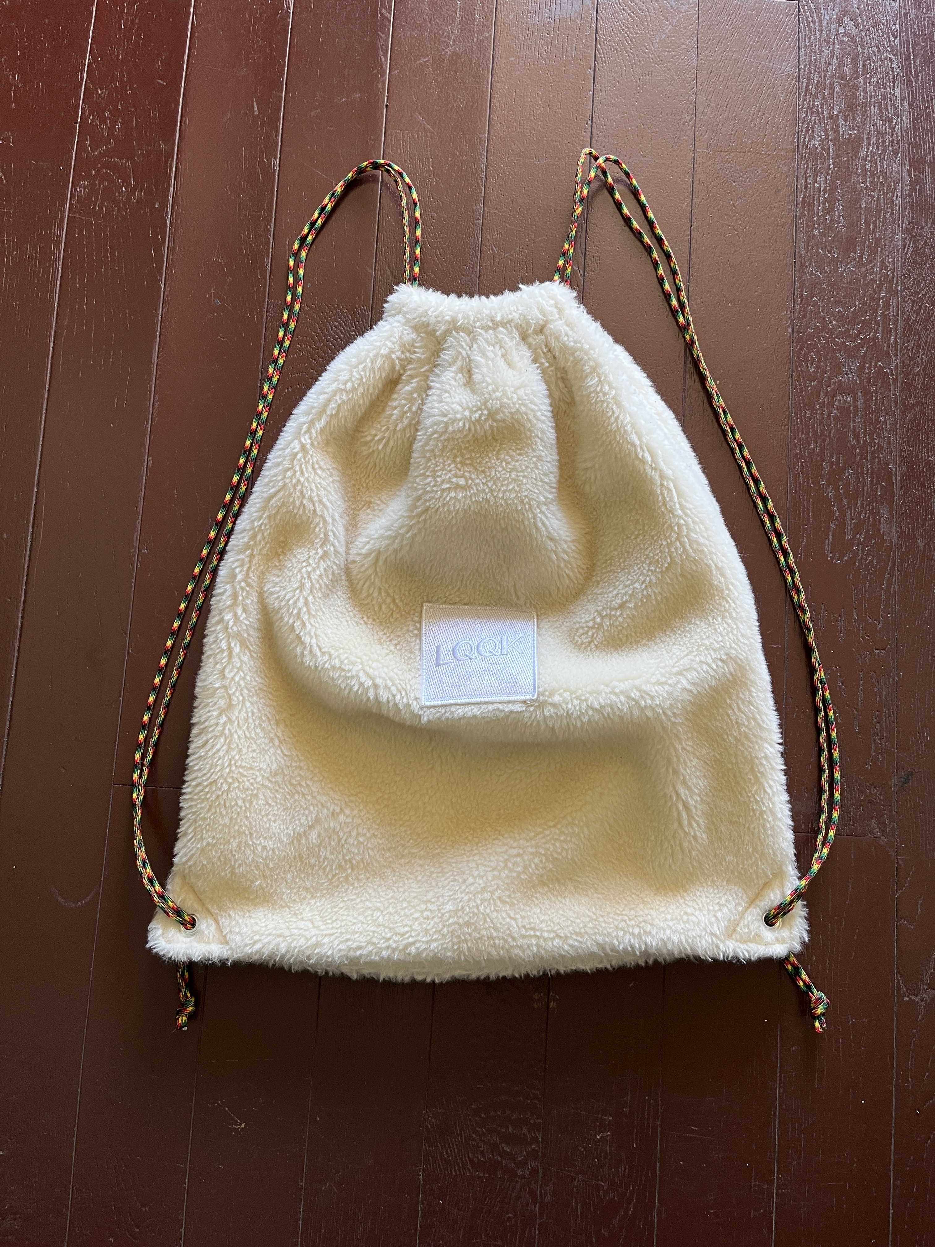 15AW LQQK STUDIO Hand-Made Wool Fleece Drawstring Bag ナップサック