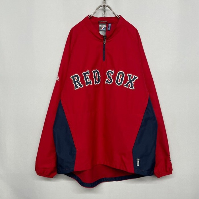 “RED SOX” Half Zip Pullover Team Jacket | Vintage.City Vintage Shops, Vintage Fashion Trends