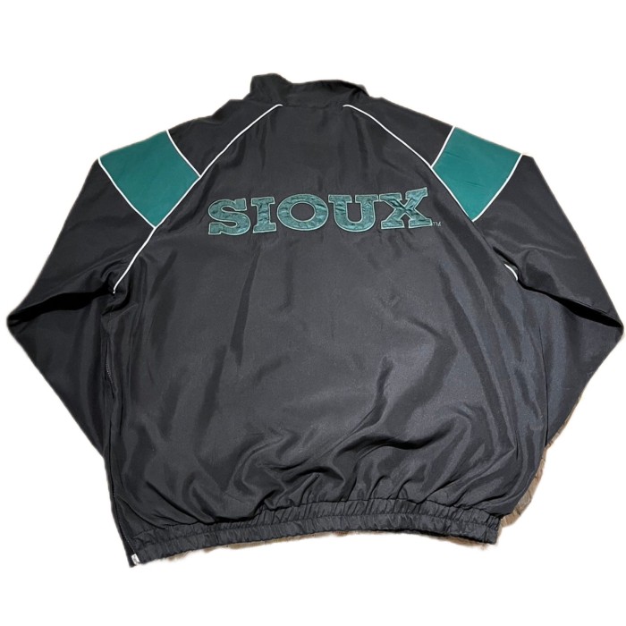 58SPORTS Notre Dame univ SIOUX ハーフジップナイロン | Vintage.City