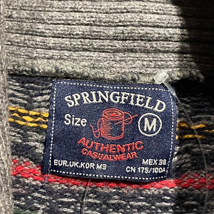 SPRING FIELD ショールカラー　ニットセーター　マルチカラー　C512 | Vintage.City 古着屋、古着コーデ情報を発信