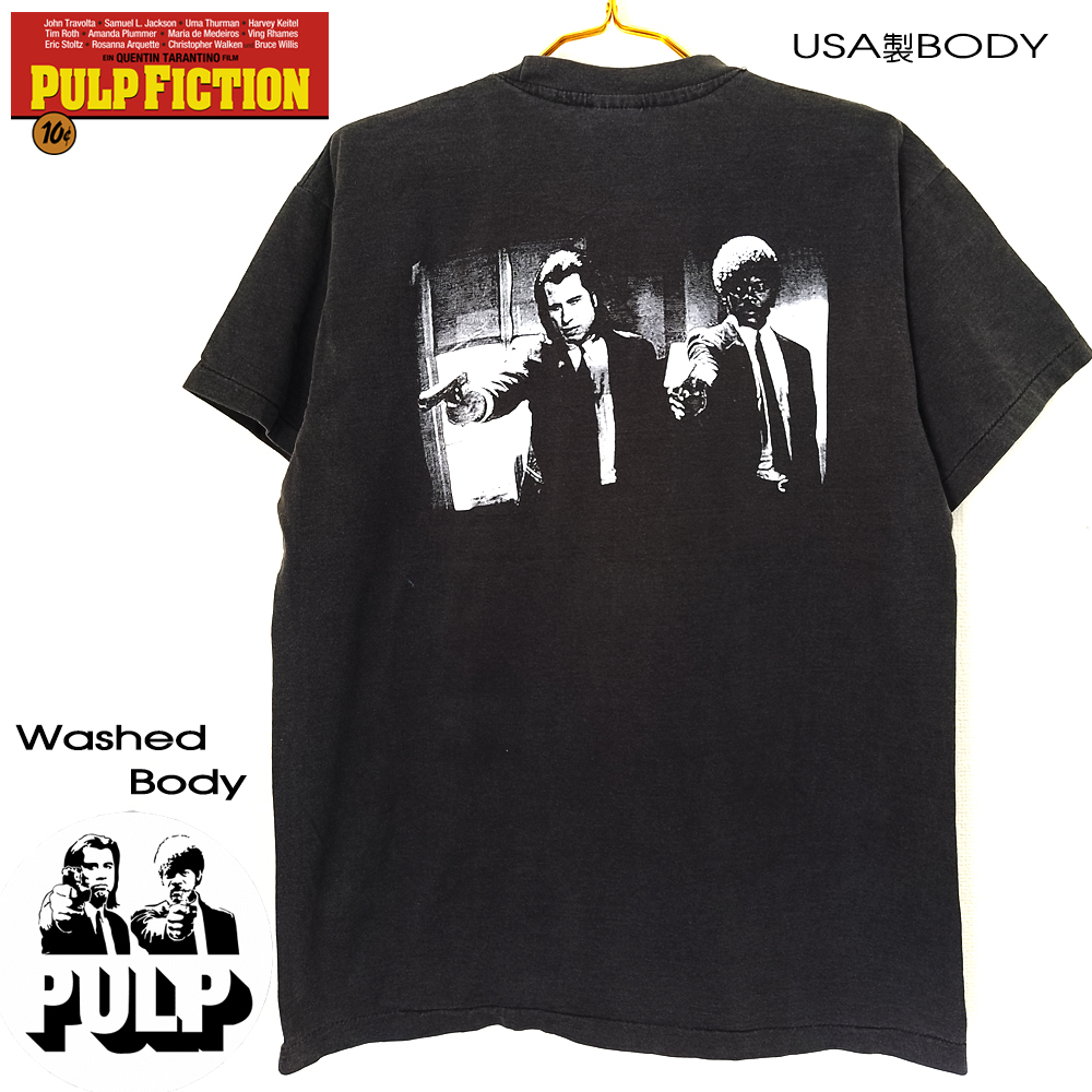 PULK FICTION パルプフィクション 1994年 ムービー Tシャツ チャコール