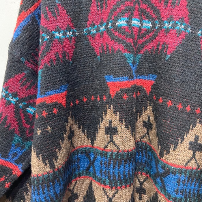 70s USA製　PENDLETON ネイティブ柄セーター　総柄ニット　黒　L | Vintage.City 古着屋、古着コーデ情報を発信