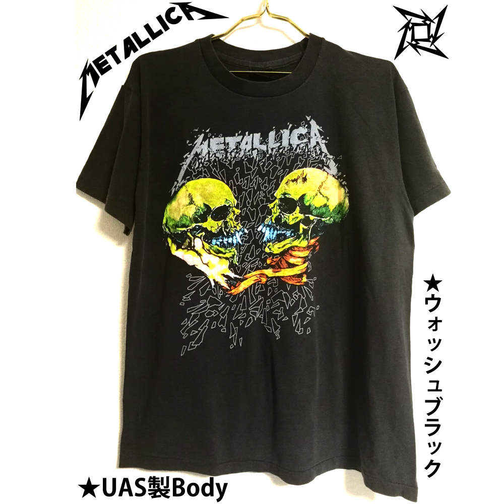 METALLICA メタリカ Tシャツ ウォッシュアウトブラック Lサイズ 中古品