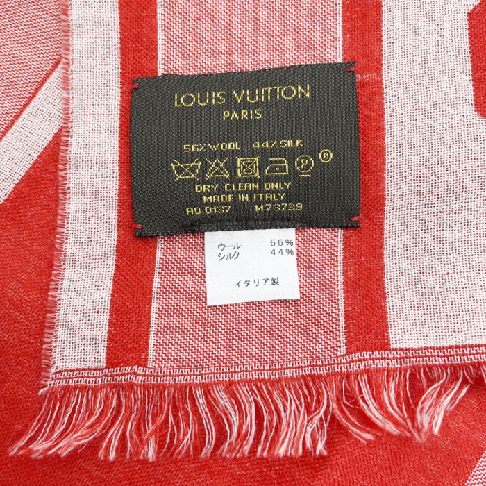 LOUIS VUITTON ルイヴィトン ストール ショール エトール LVリーグ ウール シルク レッド系 M73739 | Vintage.City Vintage Shops, Vintage Fashion Trends