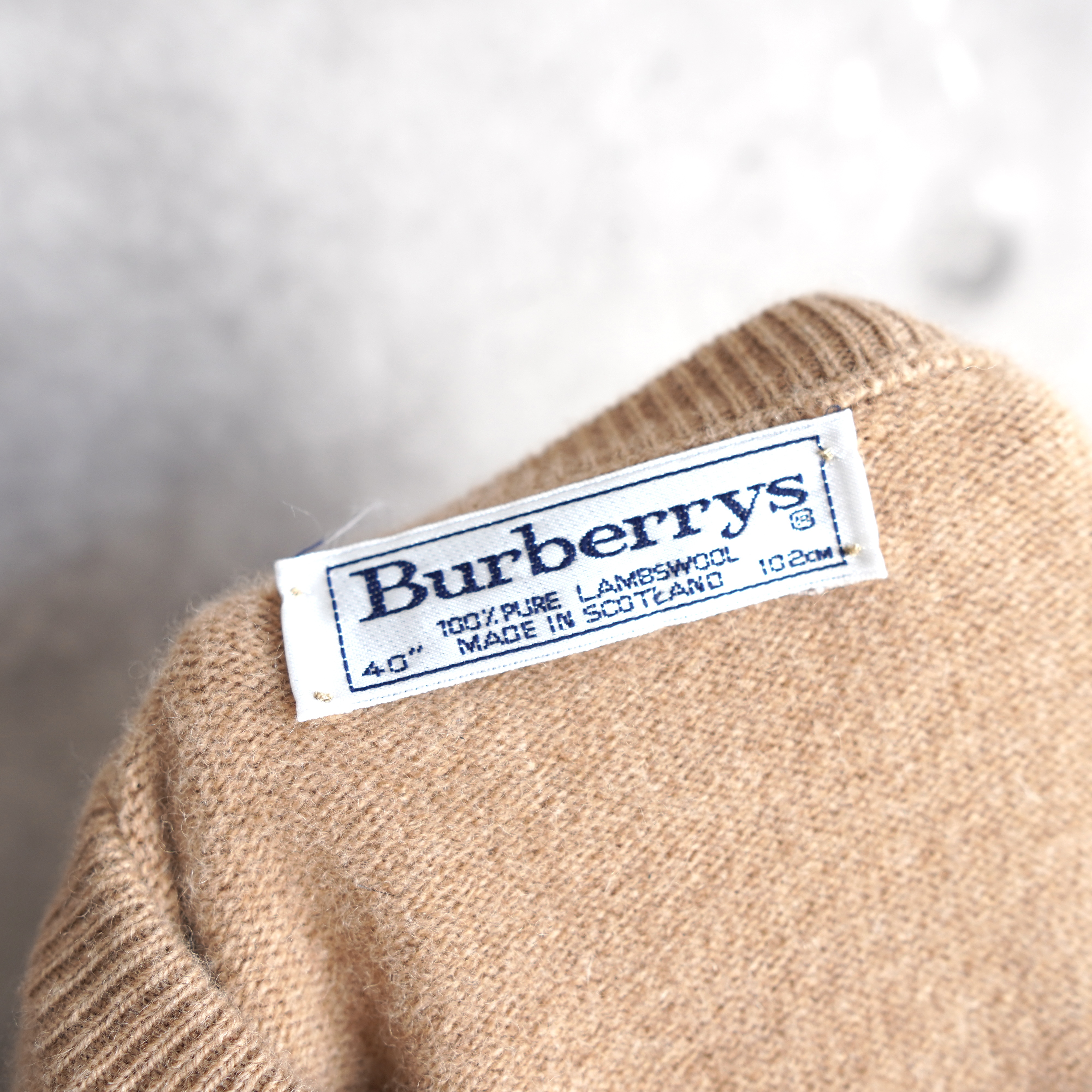 BURBERRY バーバリー ニット セーター 80's～90's 紋章ロゴ刺繡