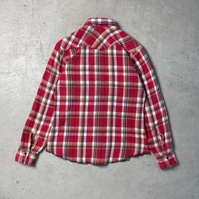 USA製 ～90年代 Wrangler ラングラー チェック柄 ウエスタンシャツ ネルシャツ メンズS M相当 | Vintage.City