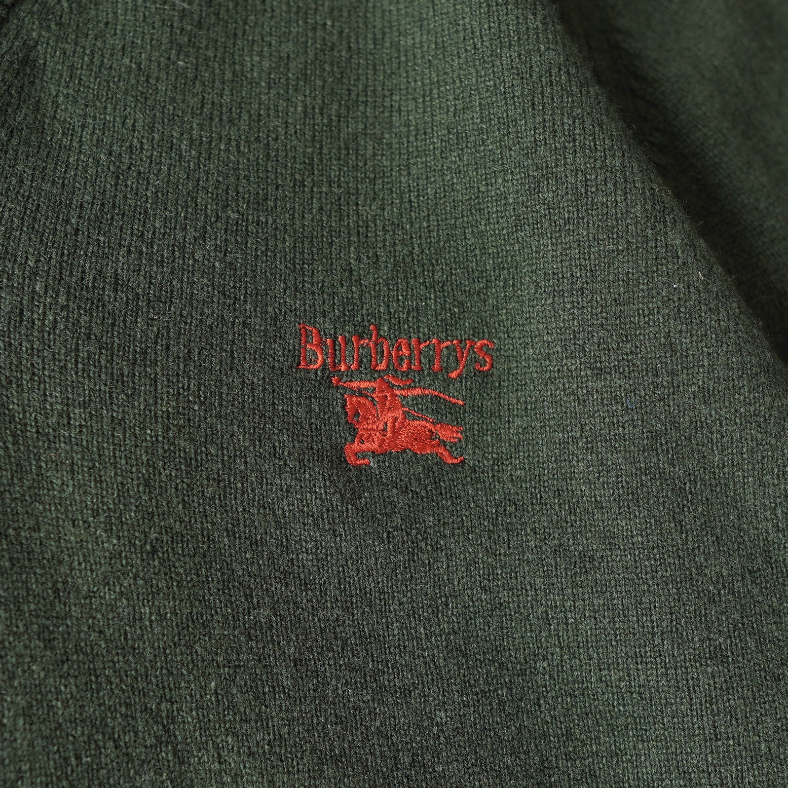 BURBERRY バーバリー ニット セーター 80's〜90's ロゴ刺繍 Vネック