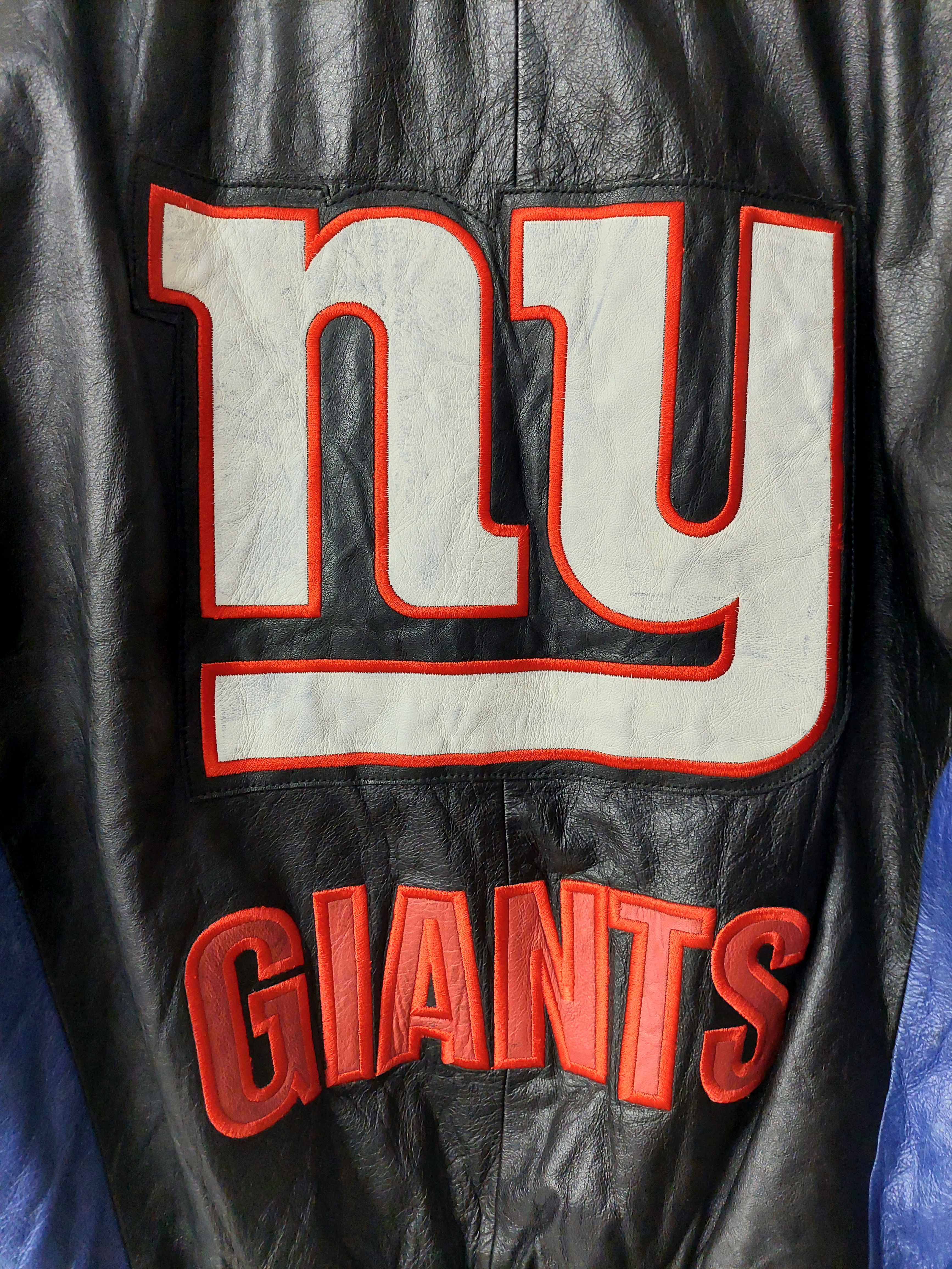 NFL NEW YORK GIANTS レザージャケット 実寸XL～2XLサイズ位 | Vintage ...