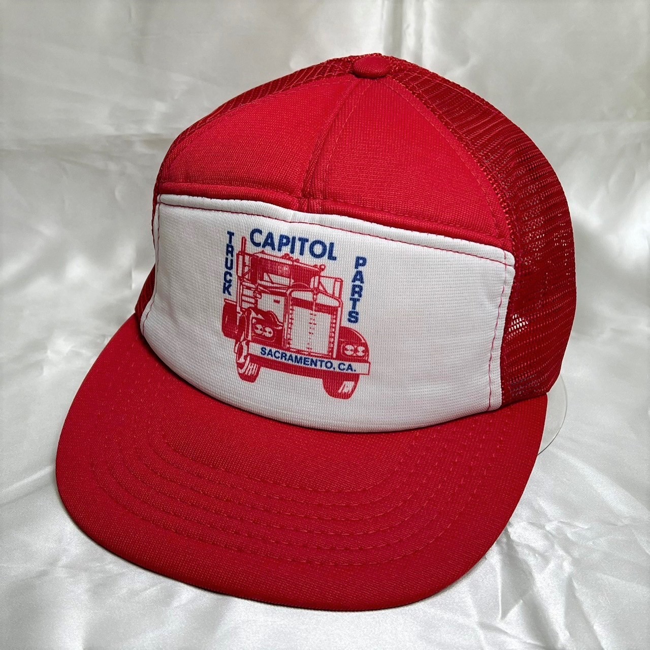 80s アメリカ 企業ロゴ トラック部品 6パネル メッシュキャップ