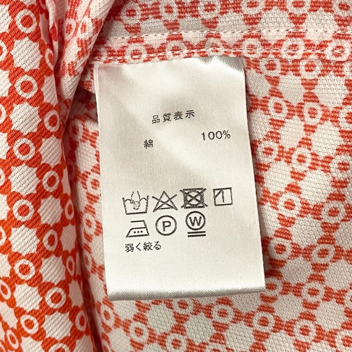 MADE IN JAPAN製 pierre cardin 長袖総柄ボタンダウンシャツ ホワイト×オレンジ Lサイズ | Vintage.City 古着屋、古着コーデ情報を発信