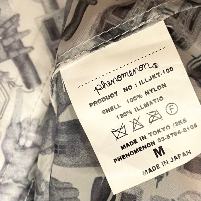 激レア MADE IN JAPAN製 PHENOMENON 2008年モデル フルジップシースルージャケット グレー×ホワイト Mサイズ | Vintage.City 빈티지숍, 빈티지 코디 정보