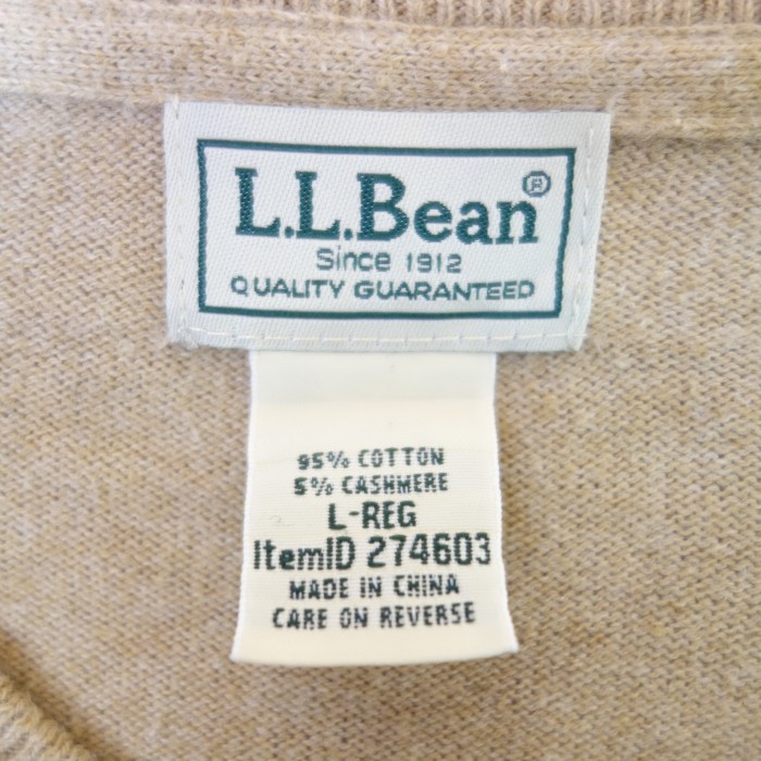 L.L.Bean(エルエルビーン) V-Neck Cotton Knit Vネック コットンニット カシミヤ入 | Vintage.City 빈티지숍, 빈티지 코디 정보