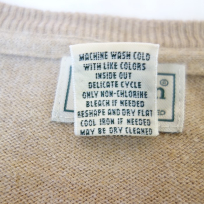 L.L.Bean(エルエルビーン) V-Neck Cotton Knit Vネック コットンニット カシミヤ入 | Vintage.City 빈티지숍, 빈티지 코디 정보