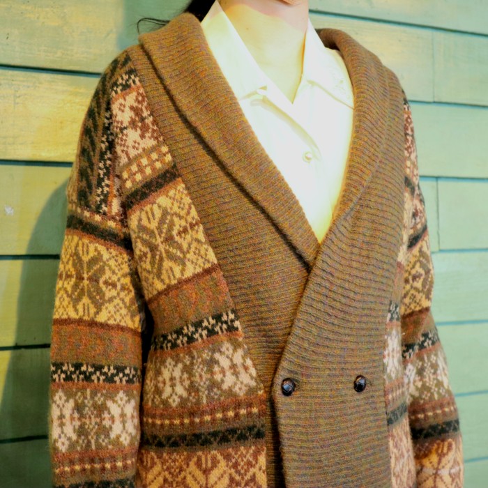 eskimo Shawl Collar Nordic Cardigan | Vintage.City Vintage Shops, Vintage Fashion Trends