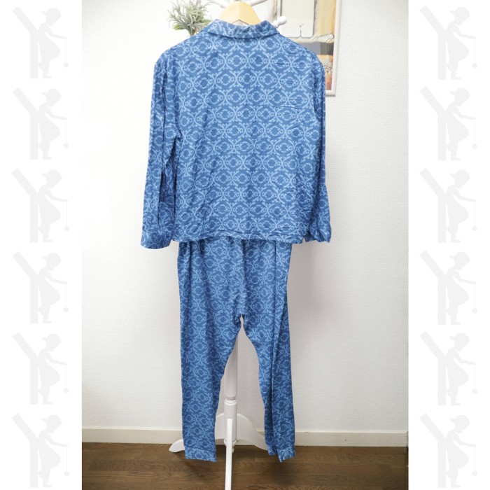 Satin Pajamas Setup Blue | Vintage.City 古着屋、古着コーデ情報を発信