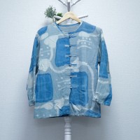 Dyed Chinese Shirt Light Blue | Vintage.City 빈티지숍, 빈티지 코디 정보