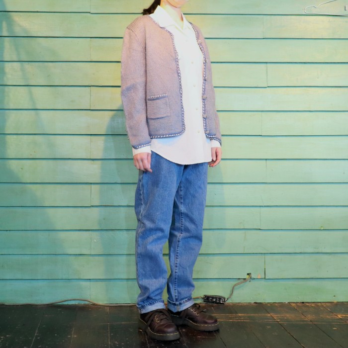 Mohair Knit Cardigan Light Blue | Vintage.City 古着屋、古着コーデ情報を発信