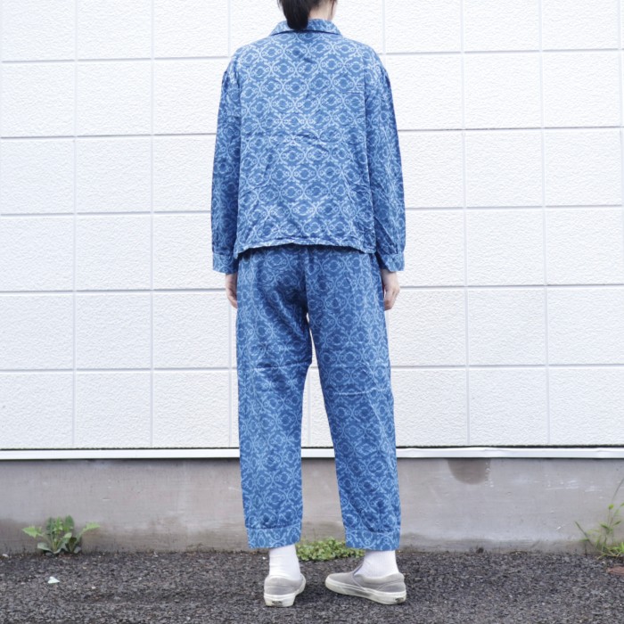Satin Pajamas Setup Blue | Vintage.City 古着屋、古着コーデ情報を発信