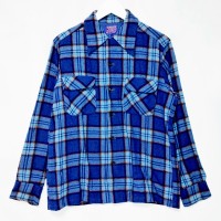 70s PENDLETON Checked Wool Shirt Blue | Vintage.City 古着屋、古着コーデ情報を発信